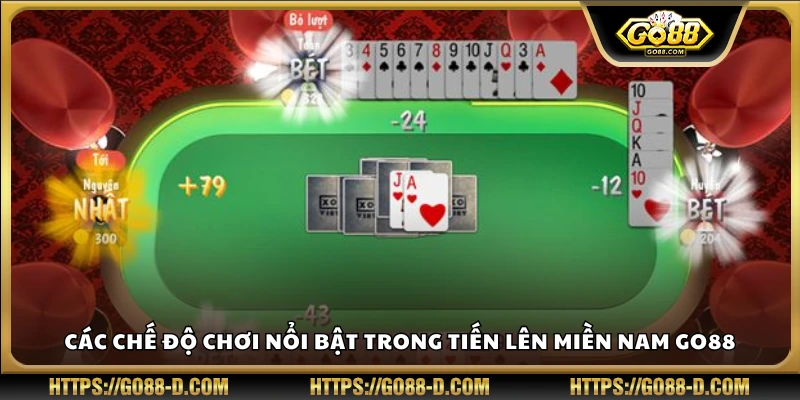 Những hình thức chơi hấp dẫn trong Tiến Lên Go88